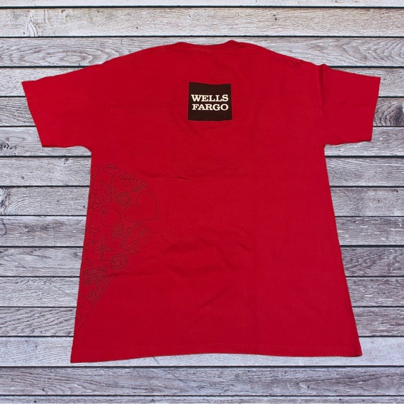 Wells Fargo Volunteers Shirt Bank Employee Costume Spirit Halloween TCF - Picture 3 of 7